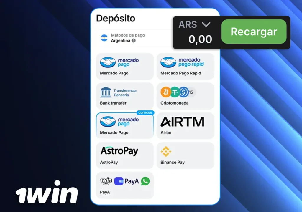 Cómo realizar un depósito en 1Win Argentina